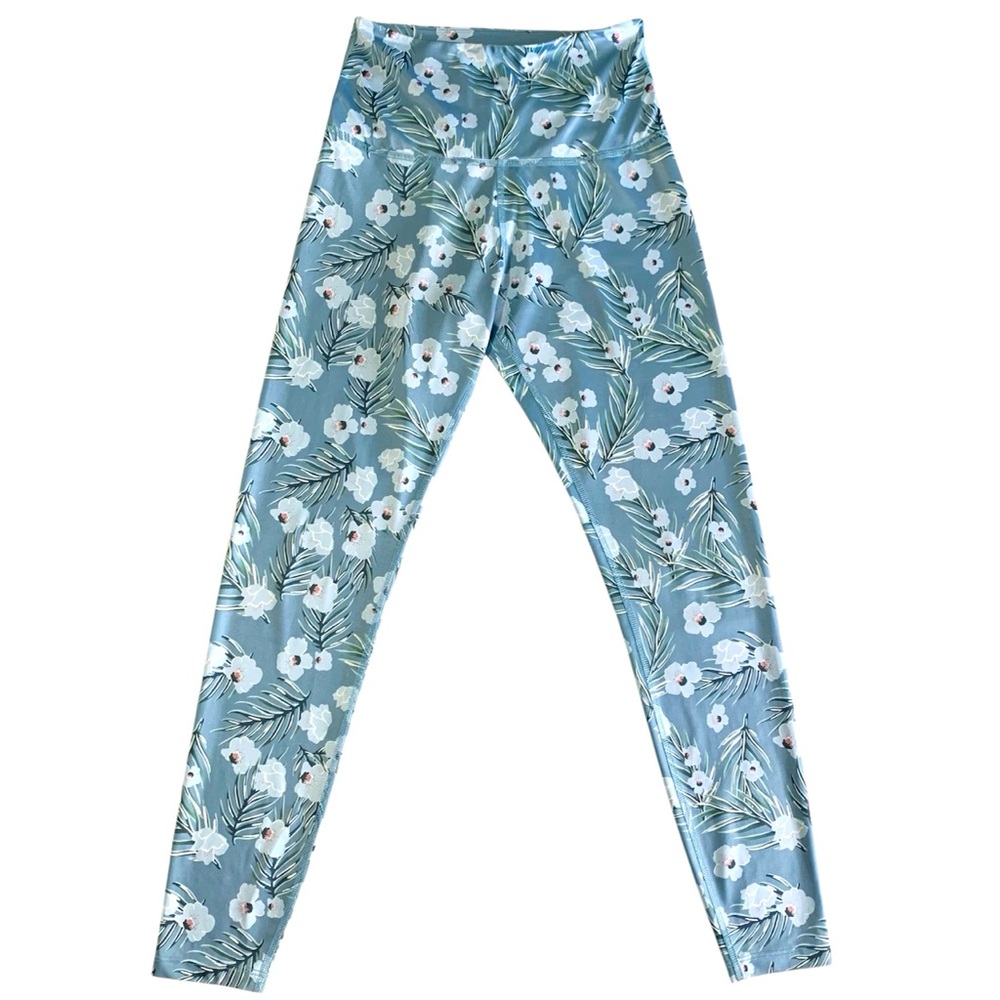Beyond Yoga Sky Blossom Lux Print High Waisted Midi Leggings Active Pants size M